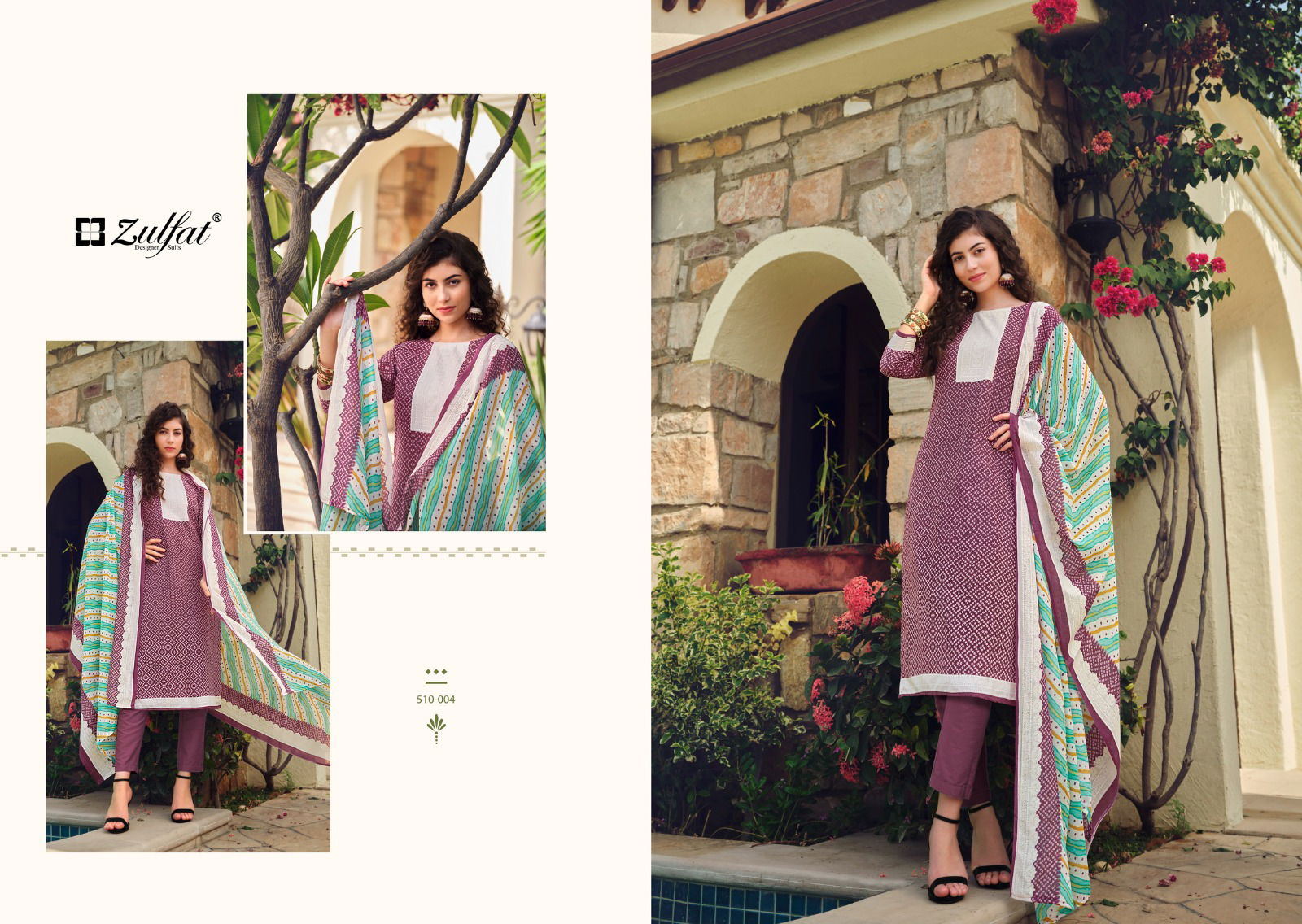 Isabella By Zulfat Printed Cotton Dress Material Catalog
